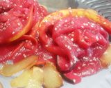 Foto del paso 9 de la receta: Calabacines🥒 con salsa de remolacha y peras🍐 caramelizadas🤨🍝🤔!!!