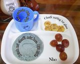 Hình bước làm 2 của món #32 | Bánh mì chuối mix hoa đậu biếc & Chuối nướng bơ ghee