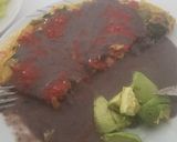 Foto del paso 4 de la receta: Omelette con verduras bañado en salsa de frijol