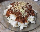 Foto del paso 7 de la receta: Fideos cinta con bolognesa a cuchillo