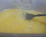 A picture of step 1 of Pound Cake with White frosting😍.