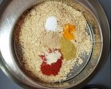 A picture of step 2 of Peanut powder chutney.