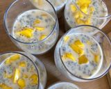 Une image de l'étape 3 de Graines de chia au lait de cajou, à la mangue fraîche et au fruit de la passion.