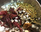 A picture of step 1 of Nagpur style Sauji chicken curry.