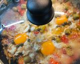 Édesköményes-szardíniás shakshuka főtt rizzsel recept fázis 5 fotója