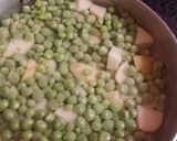A picture of step 1 of Aloo matar in red gravy.