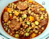 Foto del paso 4 de la receta Guiso de lentejas con verduras y chorizo picante