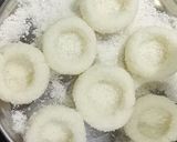 A picture of step 3 of Beetroot Coconut open Bhapa Pitha.