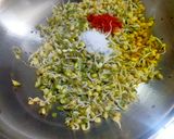A picture of step 1 of Sprout Moong Pulao.