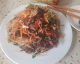 Hình bước làm 5 của món Miến xào lòng gà