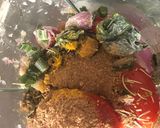 A picture of step 1 of Cinnamon rice and grill chicken.