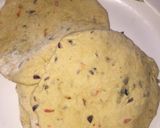 A picture of step 3 of Patheera with onion sauce.