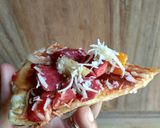 Foto langkah ke 8 dari resep Pizza Sosis Teflon(eggless).