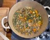 A picture of step 3 of Seasonal soup, early April edition.