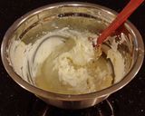 A picture of step 10 of Vanilla Layer Cake with Whipped Chocolate Ganache Filling and Whipped Coconut Cream Frosting.