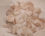 A picture of step 1 of Lauki with Prawns / Lau Chingri.