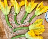 A picture of step 2 of Zucchini Blossom Fritters.