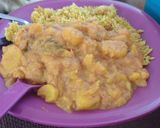 A picture of step 8 of Curry Peanut butter matoke.
