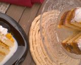 A picture of step 9 of Tres Leches and Peach Layer Cake.