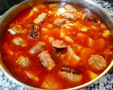 Foto del paso 6 de la receta: Patatas a la sidra con chorizo y longaniza