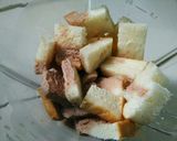 Foto langkah ke 1 dari resep Puding Roti Tawar Moka.