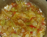 A picture of step 10 of Yam and egg with cabbage source.