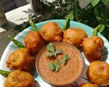 A picture of step 5 of Aloo chop.