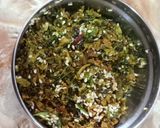 A picture of step 3 of Karela Fry Maharashtrian style.
