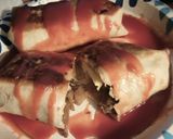 A picture of step 3 of Steak and Egg Wraps.