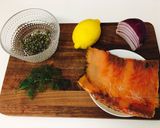 A picture of step 1 of Marinated  Salmon.