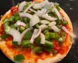 รูปขั้นตอนการทำที่ 2 ของ Veggie Pizza Mushroom
