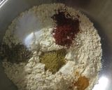 A picture of step 2 of Beetroot pudla sandwich.