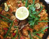 A picture of step 5 of Summer Vegetable Paella.