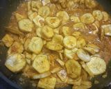 A picture of step 3 of Kela ki sabji.