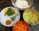 A picture of step 1 of Carrots koshimbir.