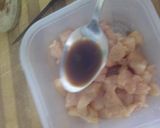 A picture of step 1 of Chicken manchurian.