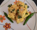 A picture of step 6 of Dhokla.