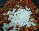 A picture of step 5 of Frijoles Charros.