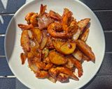 Foto langkah ke 8 dari resep Kentang Udang Saus Tiram.
