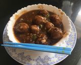A picture of step 3 of Spicy manchurian with gravy.