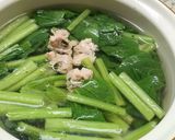 Hình bước làm 3 của món Canh cải ngọt nấu thịt xay