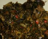 A picture of step 3 of Keto: Garnished vegetable soup and coconut flour...#ketomeal.