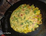 A picture of step 1 of Palak Besan Cheela/ Spinach Besan Chilla.