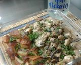 Foto del paso 8 de la receta: Pechuga de pollo al champi&verdeo con papas tostadas