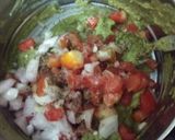 A picture of step 1 of Guacamole panipuri.