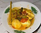 Foto langkah ke 10 dari resep Telur Tahu Tempe Labu Kuah Kuning.