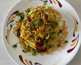 A picture of step 5 of Surati sev khamani.