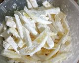 A picture of step 1 of Fries pakory.