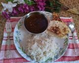 A picture of step 7 of Brown chana,jeera rice without oil and roasted papad.