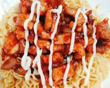 Hình bước làm 3 của món Mì gói thịt xào